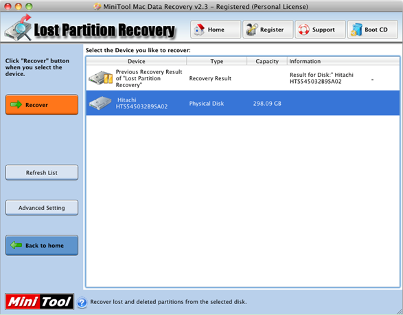    Select-the-disk-containing-lost-partition