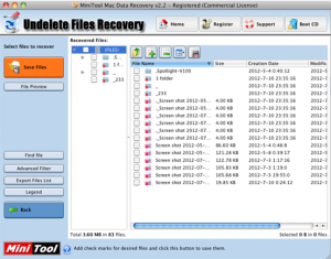 lost file recovery mac