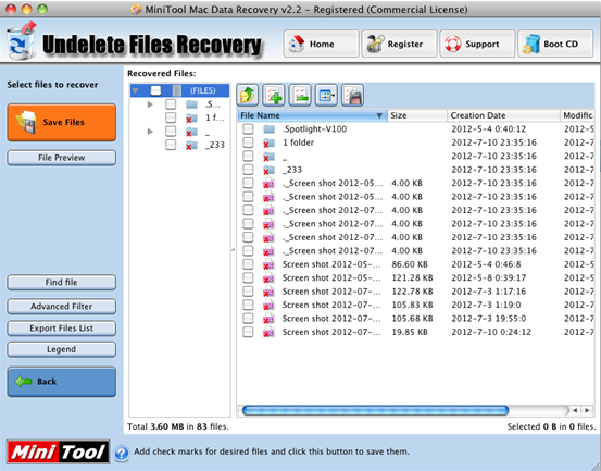recover lost files in macgourmet after update