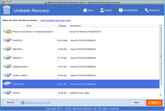 choose - the - target - partition - and - click - scan 