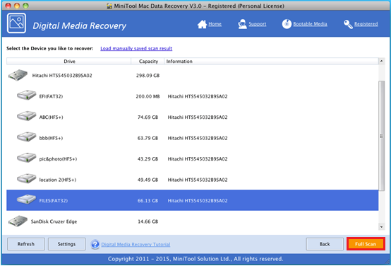 choose - the target - partition - and - click - full - scan