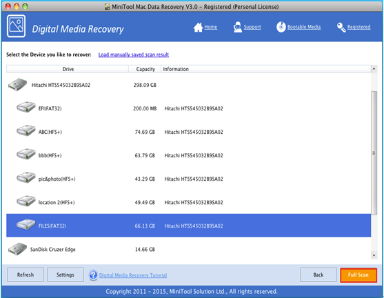 choose - the - target - disk - drive - and - click - full - scan