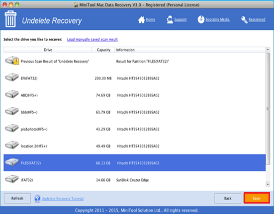 choose - the - target - partition - and - click - scan