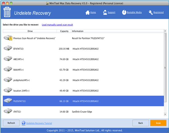 select - the - target - partition - and - click - scan